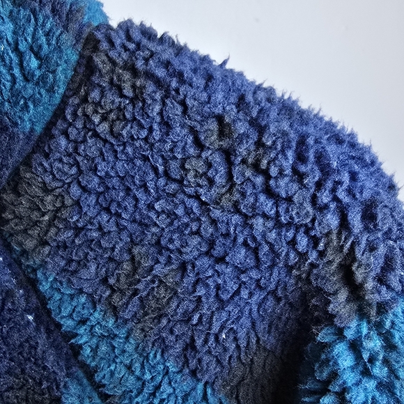 St. John's Bay Women's Plaid Blue Sherpa Fleece Mock Neck Sweater Size 5X New - Picture 6 of 12